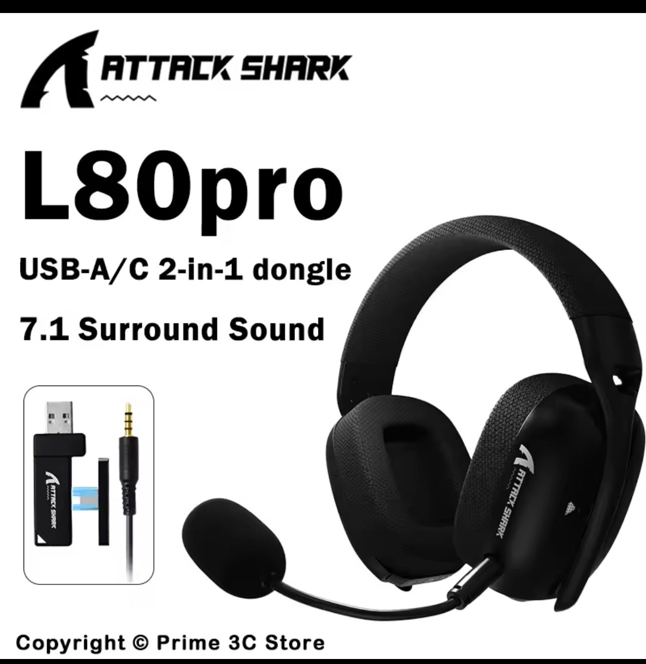 ATTACK SHARK L80PRO Wireless Gaming Headset